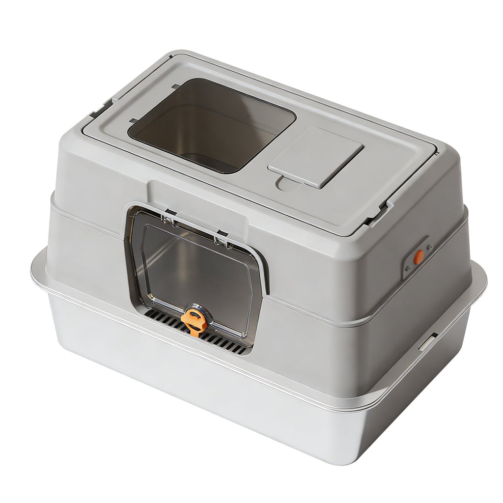 Only Self Pickup---Fully Enclosed Stainless Steel Cat Litter Box
