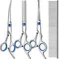 Professional 4 In 1 Dog  Cat Grooming Scissors Kit With Safety Round Tips,Sharp