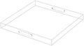 Clear Sturdy Acrylic Serving Tray with Handles-24x24Inch-Serving Coffee,Appetizer,Breakfast,Butler-Kitchen Countertop Tray-Makeup Drawer Organizer-Vanity Table,Ottoman Tray-Decorative Tray