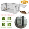 Humane Live Animal Trap, Galvanized Steel Mouse Cage Trap With Sensitive Gravity Pedal, Escape-Proof Design, Reusable Rodent Catcher For Home Yard Garage Restaurant