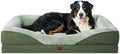 EHEYCIGA Orthopedic XL Dog Bed for Large Sized Dog, 48x35 Inch Extra Large Memory Foam Dog Couch Bed with Sides, Waterproof Liner & Washable Removable Cover, Bolster Pet Sofa, Green