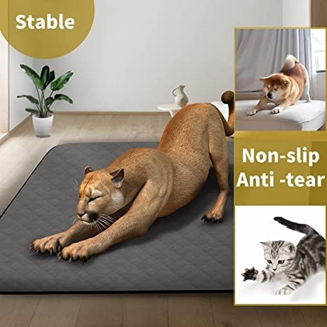 CoolShields Washable Pee Pads for Dogs, 48'' x 65'', Grey, 1 Pack | Ultra-Absorbent, Reusable Waterproof Puppy Training Pad for Crate & Carpet, Fits 24''high 6-panel Playpens.