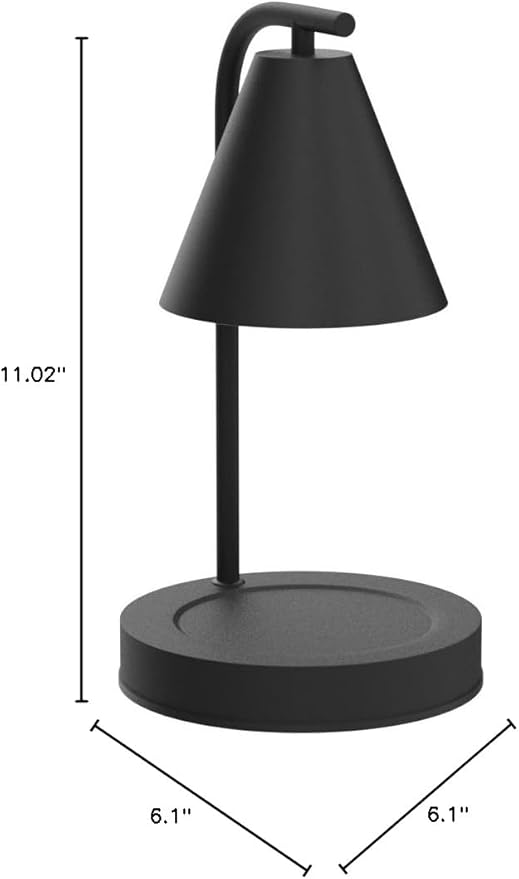 Candle Warmer Lamp, Electric Candle Lamp Warmer Gifts for Mom Women House Warming Gifts New Home Bedroom Decor Dimmable Wax Melt Warmer for Scented Wax with 2 Bulbs, Jar Candles (Black)