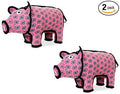 TUFFY® : 2 Pack Pig Dog Toy: Ultra Durable Plush Toy with Multiple Layers & Reinforced Seams, Washable and Floats, Original Construction