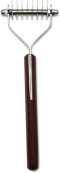 Mars Coat King Original Dematting Undercoat Grooming Rake Stripper Tool for Dogs and Cats, Stainless Steel with Wooden Handle, Made in Germany, 8-Blade