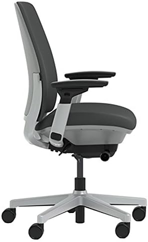Steelcase Amia Chair with Platinum Base & Hard Floor Casters, Graphite -