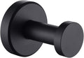 APLusee Matte Black Robe Towel Hook, 304 Stainless Steel Round Coat Hook for Home Storage, Wall Mount