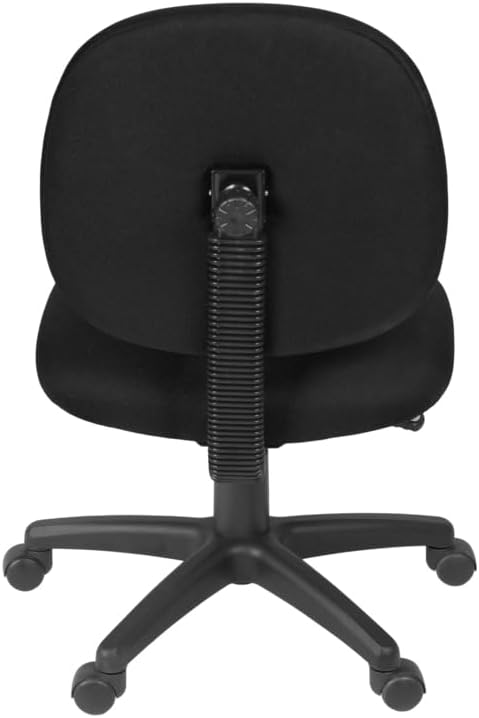 Romig Comfort Series Swivel Fabric Computer Task Chair - Armless - Black