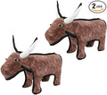 TUFFY® : 2 Pack Medium Bull Dog Toy: Ultra Durable Plush Toy with Multiple Layers & Reinforced Seams, Washable and Floats, Original Construction