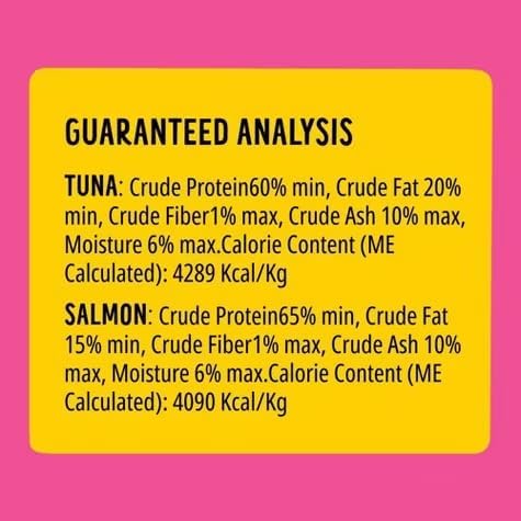 Bonkers Purrpops Freeze Dried Tuna & Salmon Flavor Lollipop Cat Treats, Healthy Real Meat Treats, Training Treats or Food Topper, for All Breeds and Ages, Value Pack (18 Pieces)
