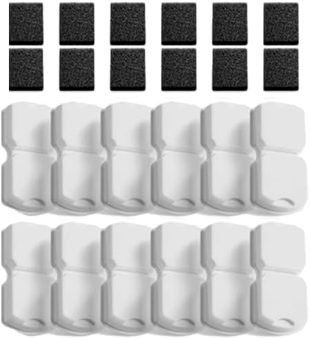 Cat Water Fountain Filter Replacement: 24 Cat Fountain Filter (12 Carbon + 12 Foam Filters) Suitable for GIOTOHUN S11