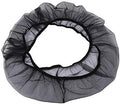 Universal Bird Cage Seed Catcher Seeds Guard Parrot Mesh Net Cover Stretchy Shell Skirt Traps Cage Basket Soft Airy Parrot Cage Skirt (M,Black)