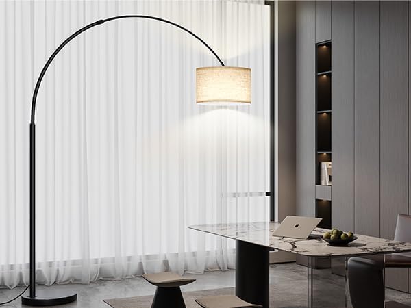 SUNMORY 82" Tall Arc Floor Lamp, Large Floor Lamp for Dinning/Bedrooms-Corner Lamp for Office