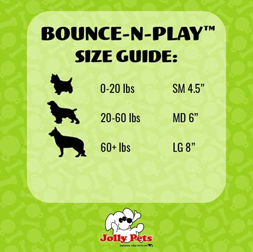 Jolly Pets Bounce-n-Play Dog Toy Ball, 8 Inches/Large, Blueberry, (Model: 2508 BB)