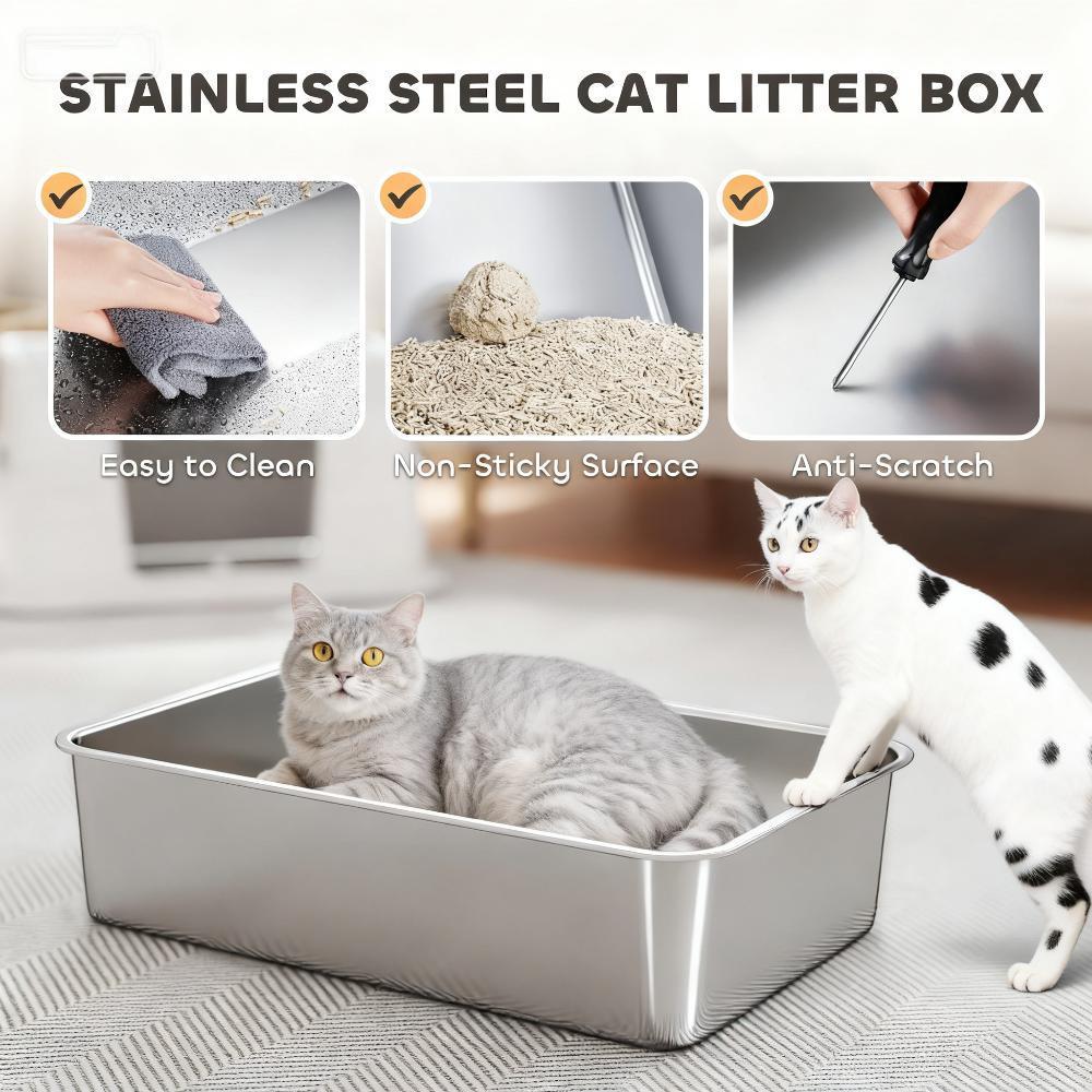 Cat Litter Box ,Top And Side Entry Enclosed Litter Box With Flip Top