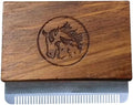 Deshedding Grooming Tools for Dogs Cats & Horse Easy Ergonomic Wooden Handle Professional Brush Grooming Tool, Remove painlessly 95 Percent of Lose Hair Fur & Dirt (5 inch) (2.5 inch)