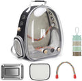 Bird Carrier Cage, Bird Travel Backpack with Stainless Steel Tray and Standing Perch