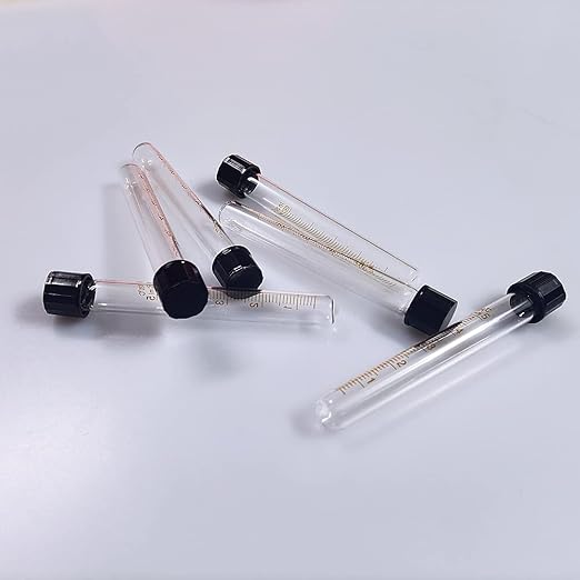 Aquarium Test Glass Tube (6-Pack | 5-ml | 4 x1/2 inch) for Fresh & Salt Water Aquarium Lab Test