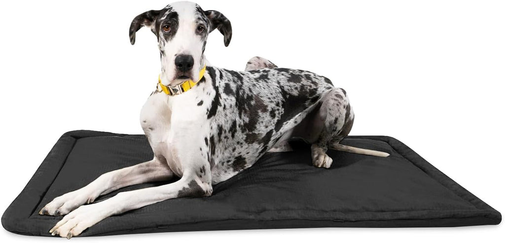 K9 Ballistics Tough Ripstop Dog Crate Pad - Durable & Machine Washable with Non-Skid Bottom and 120-Day Warranty, Fits 54" Wire Crates - XX-Large, Obsidian Black