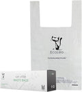 EcoLeo Cat Litter Waste Poop Bags - X-Large, Thick, Leak Resistant, Pet/Dog Poo Bags with Easy-Tie Handles,10.5 x 18.5 inch, White