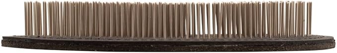 Chris Christensen Terrier Palm Pad, Small Dog and Cat Brush, Small Leather Dog Brush, High Grade Steel Pin Head, Polished Metal Tips Dog Brush,16mm pin length