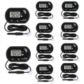 10Pcs Aquarium Thermometer Fish Tank Thermometer Reptile Terrarium Water Test Digital with LCD Display Fahrenheit/Celsius(℉/℃)
