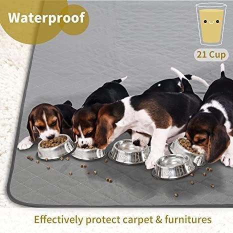 CoolShields Washable Pee Pads for Dogs, 18'' x 24'', Grey, 4 Pack | Ultra-Absorbent Reusable Waterproof Puppy Pad for Crates, Playpens, Carpets, and Floors—Ideal for Dogs, Cats, and Small Pets