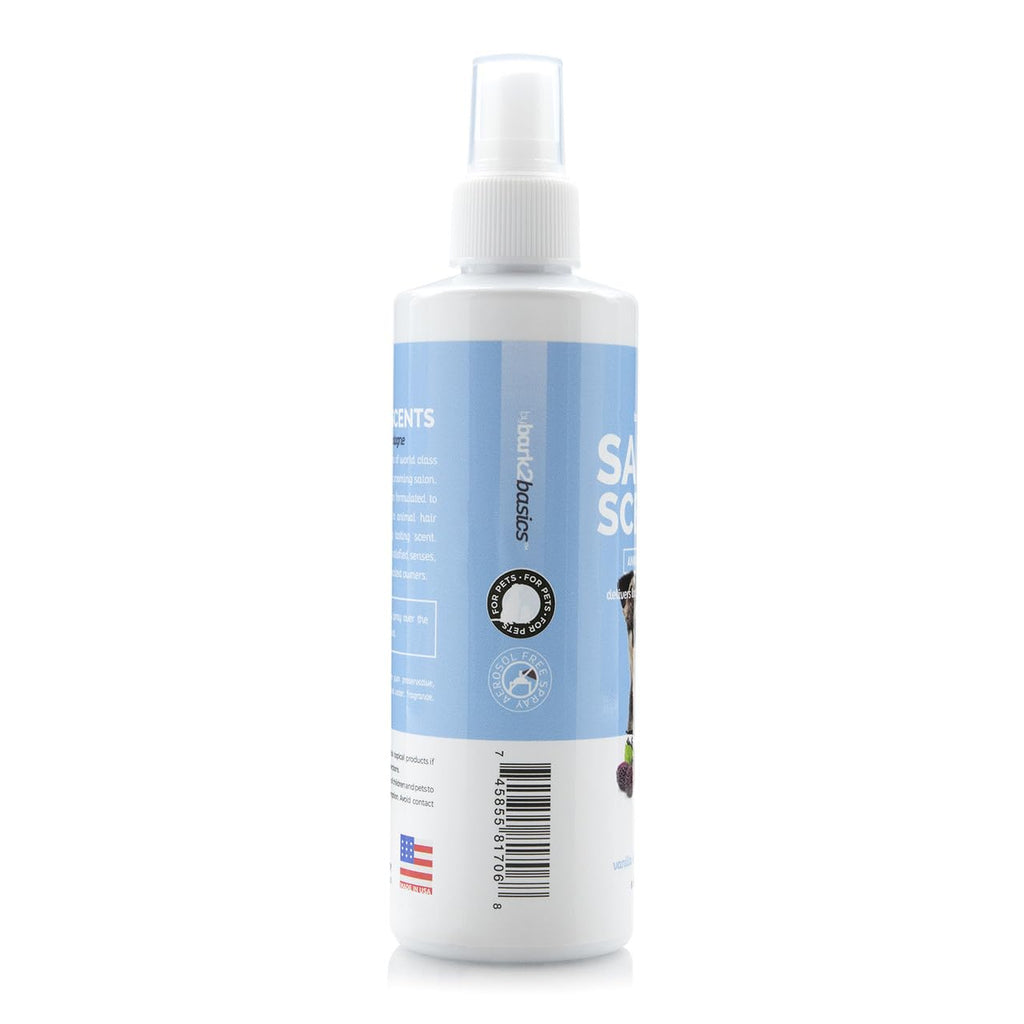 Bark2Basics Salon Scents Pet Grooming Cologne - 8 oz, Natural Professional Groomer Perfume for Dogs and Cats, Long Lasting, Deodorizing, (Vanilla Black Raspberry)