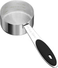 1PCS 1/4CUP(59ml) Dog Cat Food Scoop, Stainless Steel Measuring Cup, Metal Pet Scooper with Inner Precision Scale Measurement