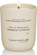 M&SENSE Natural Soy Candle| Bamboo Stream | 5.3 oz | Minimalist Christmas Scented Candle for Relaxation, Gifting, Home Décor | for Bedroom, Office, Party Small