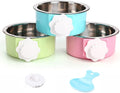 Luck Dawn Crate Dog Bowl, Stainless Steel Removable Hanging Food Water Bowl Crate Coop Cup,Pet Cage Bowls with Bolt Holder for Dog, Puppy, Cat, Rabbit, Bird,Small Animals (Small (Pack of 3))