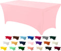 Utopia Kitchen 6FT Spandex Tablecloth [1 Pack, Pink] 200 GSM Stretch, Fitted, Washable and Wrinkle Resistant Table Cloth Rectangle Cover for Trade Shows, Wedding, Parties [72Lx30Wx30H Inch]