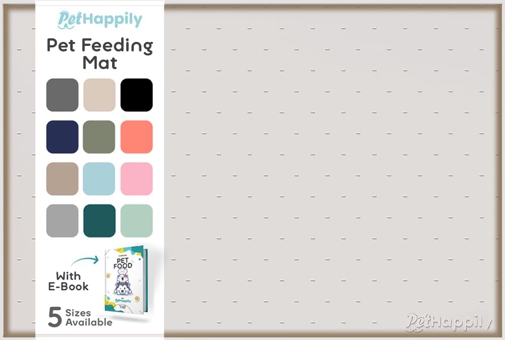 Dog Food Mat - 24x15 Raised Edges Dogs Mat for Food and Water Prevent Spill, Waterproof Cat Food Mats Protect Floors, Easy Clean Dog Bowl Mats for Food and Water, Silicone Pet Feeding Placemats Mist