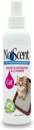 No Scent - Cat Litter Box Cleaner - 8 Fl Oz (236 mL) - Odor & Stain Remover with Probiotic Formula - Freshener for Furniture, Fabric, Hard Surfaces & Car