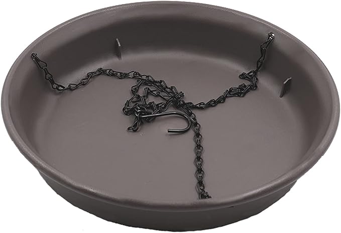 12 Inch Hanging Bird Bath and Feeder With Hook and Chain for Outdoor Garden Yard Patio