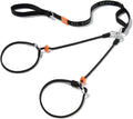 Howgo Double Slip Leash Slip Lead with Two Handles| Dual Dog Slip Lead for 2 Dogs,360° Swivel No Tangle | Dog Training Collar | Double Clip Leash Coupler and Splitter (Black, 6FT)
