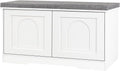 DINZI LVJ Shoe Bench, Entryway Storage Bench with Doors, Cushion, 2-Tier Shoe Rack with 6-Cubby, 31.5”L x 13.8”W Shoe Organizer Cabinet, Adjustable Shelf, Living Room, Bedroom, White