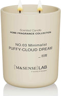 M&SENSE Natural Soy Candle| Puffy-Cloud Dream | 16.6 oz, 95H Burn | Minimalist Christmas Scented Candle for Relaxation, Gifting, Home Décor | for Bedroom, Office, Party Large