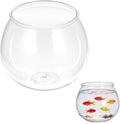 SynHHergyx Plastic Fish Bowl 30 oz Decorative Small Mini Fishbowl Round Plastic Aquarium Fish Bowls Unbreakable Heavy Duty Bowl for Centerpiece Vases, Party Decorations, Pack of 1