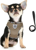 FEimaX Dog Harness and Leash Set for Walking, Soft Mesh Adjustable Easy Control Lightweight Cat Vest Harnesses with Reflective Strips, Escape Proof Small Dogs Cats Vests