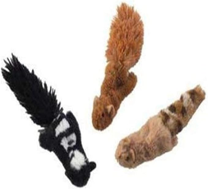 Ethical Pets 2680 Skinneeez Forest Creatures For Cats, Pack of 3 (Squirrel, Chipmunk or Skunk)