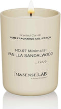M&SENSE Natural Soy Candle| Vanilla Sandalwood | 8.82 oz, 50H Burn | Minimalist Christmas Scented Candle for Relaxation, Gifting, Home Décor | for Bedroom, Office, Party Medium