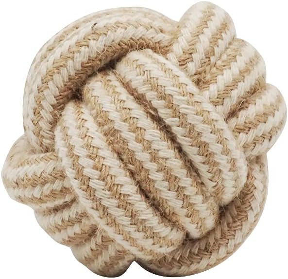 Dog Chew Toys-Puppy Tug Toys-Natural Cotton Rope-Pets Teething Interactive Knots for Small Medium Dog Mutt (Set of 4)