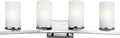 Kichler Crosby 31" 4 Light Vanity Light Satin Etched Cased Opal Chrome