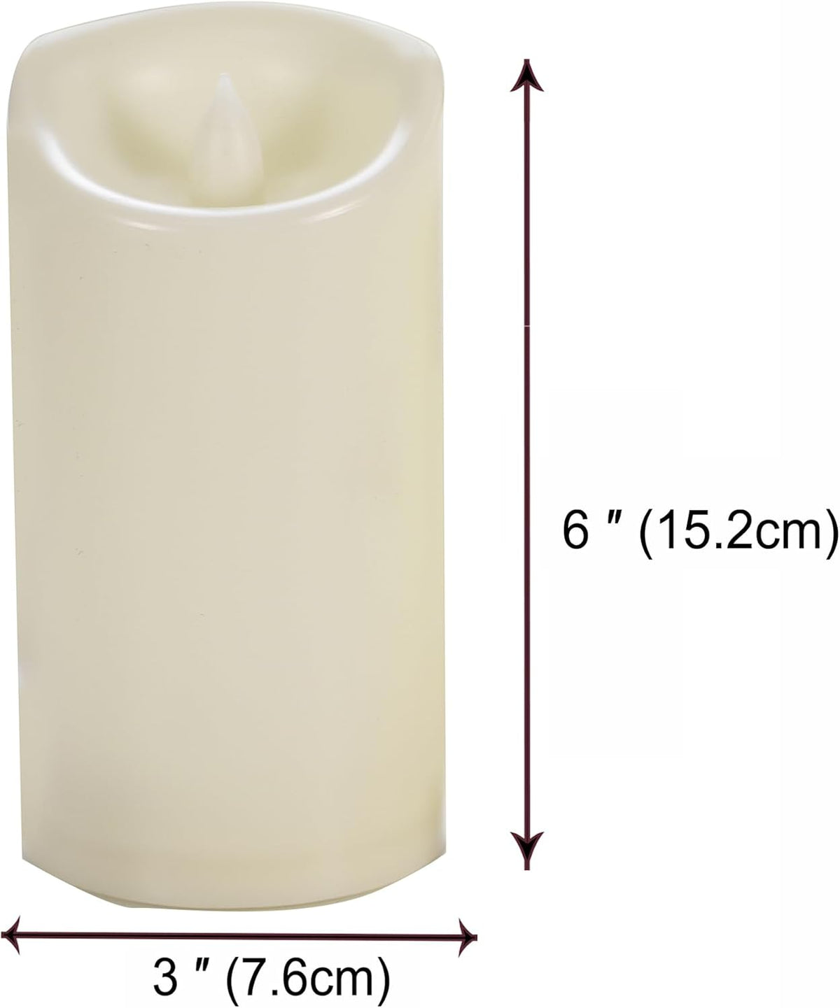 CANDLE CHOICE Waterproof Outdoor Battery Operated Flameless Candles with Timer Flickering Plastic Resin Electric LED Pillar Lights for Lantern Patio Garden Wedding Party Decorations 3x6 Inches 2 Pack