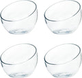 Slantted Glass Cut Bubble Bowl, 6" Height x 7" Width Slantted Bubble vase for Terraium, Flower vase Centerpiece, Set of 4