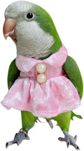 Bird Costume Bird Diaper Flight Suit Parrot Velvet Fleece Skirt Clothes Cosplay Photo Prop for Conure Lovebird Parakeet Cockatiel Macaw Small Animals Apparel (Pink,Macaw)