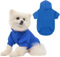 KOOLTAIL Basic Dog Hoodie - Soft and Warm Dog Hoodie Sweater with Leash Hole and Pocket, Dog Winter Coat, Cold Weather Clothes Sweatshirt for Small Medium Large Dogs Puppy Cat Boys Girls Blue SM