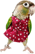 Bird Costume Bird Diaper Flight Suit Vintage Floral Dress Summer Skirt Clothes Cosplay Photo Prop for Parrots Lovebird Parakeet Cockatiel Small Animals Apparel (Green Cheek Conure)