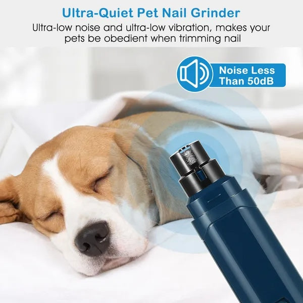 Dog Nail Grinder 2 Speeds Quiet USB Rechargeable Pet Nail Grinder Professional Pet Nail Trimmer Cordless Paws GroomingDog Nail Grinder 2 Speeds Quiet USB Rechargeable Pet Nail Grinder Professional Pet